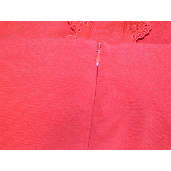 Boden Alexandra Ponte Dress Modest Eyelet Midi Career Holiday Church‎ Red - 14R - Picture 9 of 11